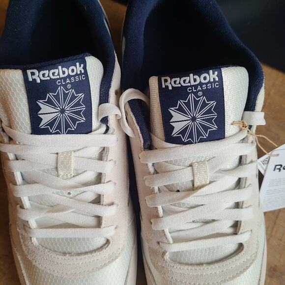 Reebok Classic Unisex Leather Mens 11 EU 44.5 Chalk/NAVY/Black Sneakers Shoes‎ main image 5